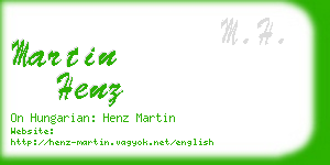 martin henz business card